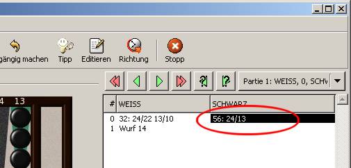Darstellung der Partieaufzeichnung und Analyse